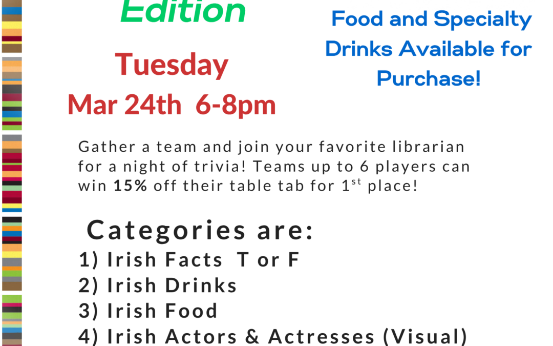 Trivia! Every Third Tuesday! Come and Play!