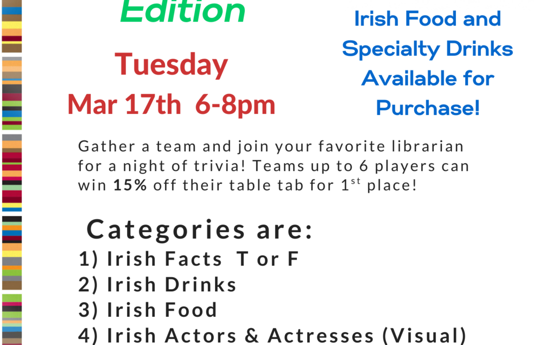 Trivia! Every Third Tuesday! Come and Play!
