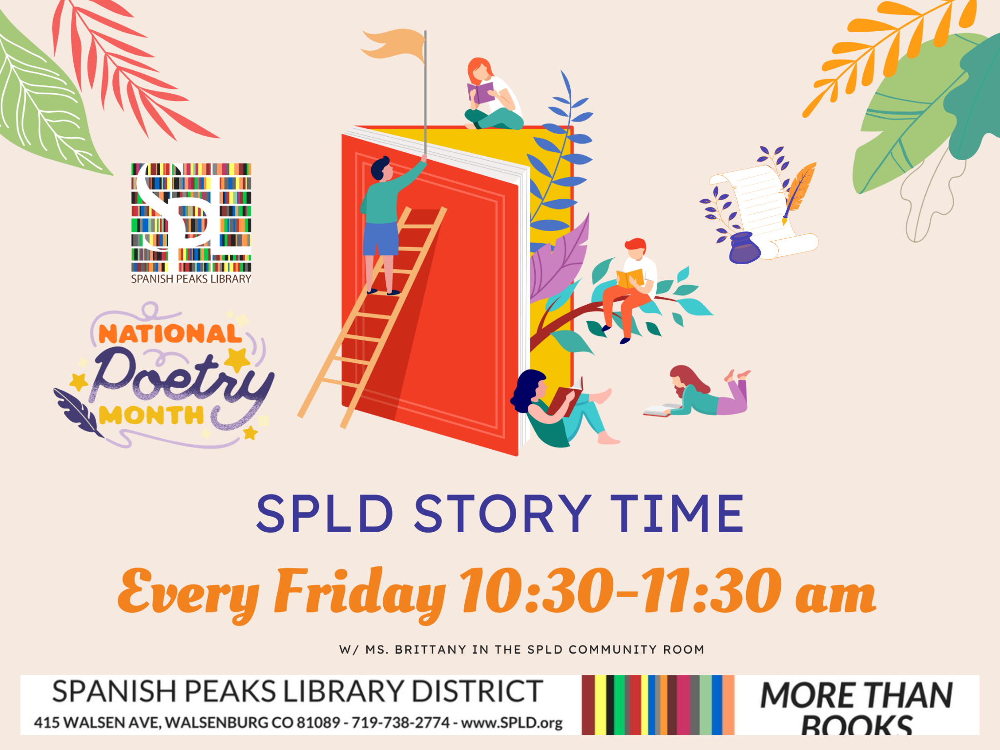 Poetry Month Storytime Flyer