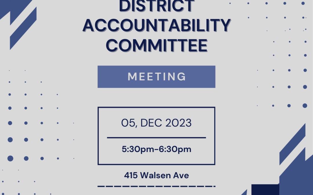 District Accountability Committee Meeting
